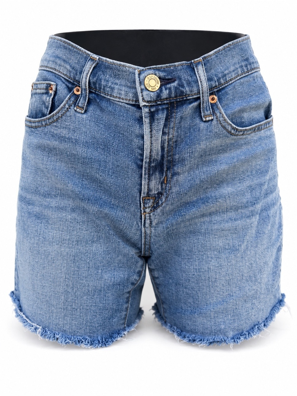 GAP Girlfriend High-Rise Blue Denim Shorts